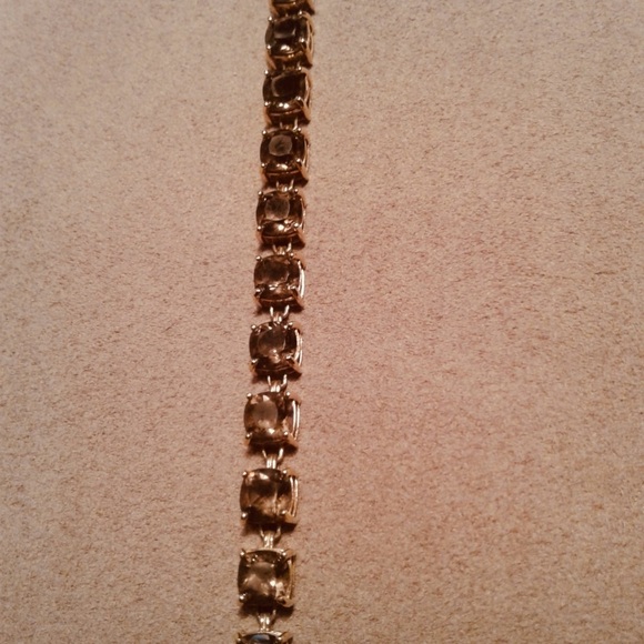 14K SOLID YG 10CT Smoky Quartz Cushion Cut Bracelet - Picture 5 of 7